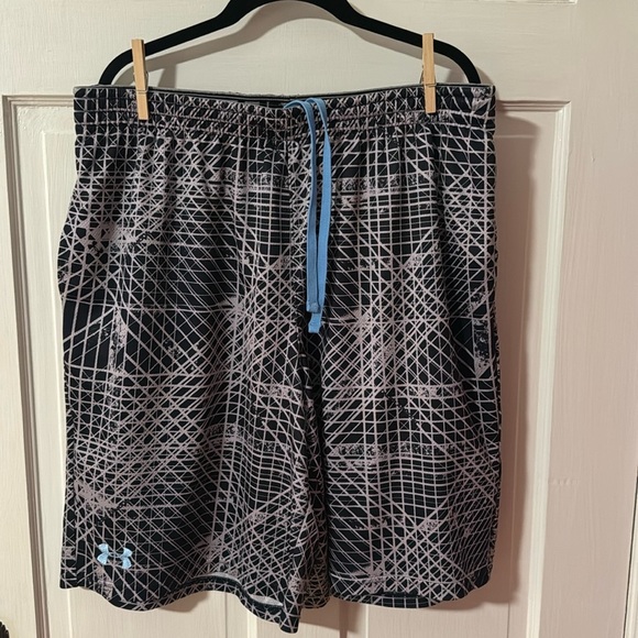 Under Armour XL Men's Loose Fit Black/Gray Athletic Basketball Shorts - Picture 1 of 10